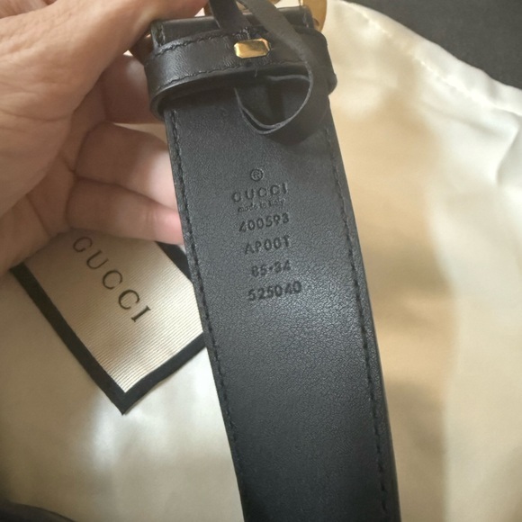 🚨Authentic🚨Gucci Black Leather Belt Marmont - Picture 3 of 12